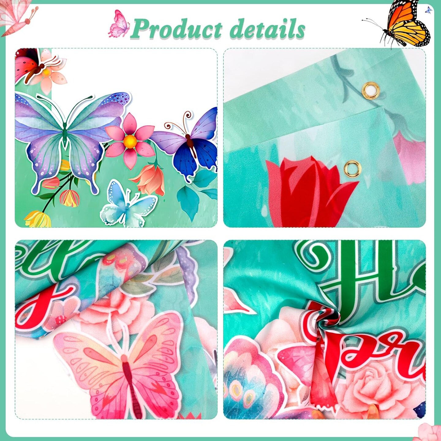 Hello Spring Photo Booth Banner,