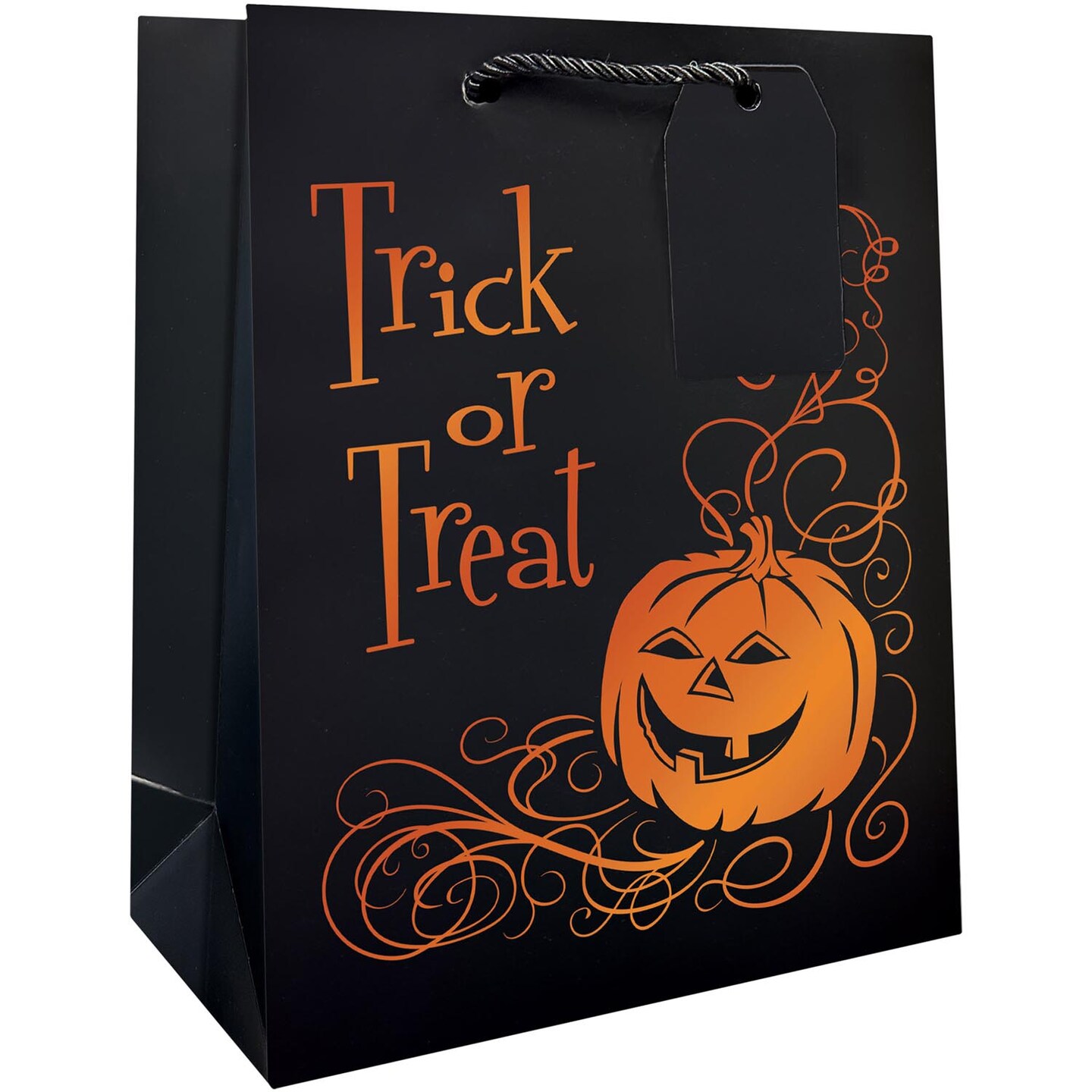 Pack/6: Pumpkin Gift Bag - 8 x 4 x 10&#x22;