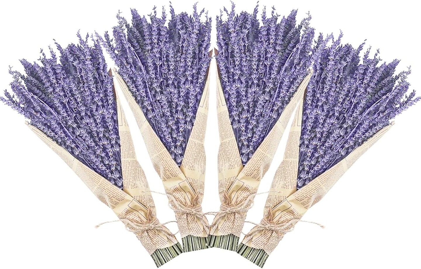 Dried Lavender Bundles, Uieke Natural Dried Lavender Flowers 280-300 Stems 16&#x201C; for Home Weeding Decoration Flower Arrangements Photo Props Home Fragrance 4 Bundles