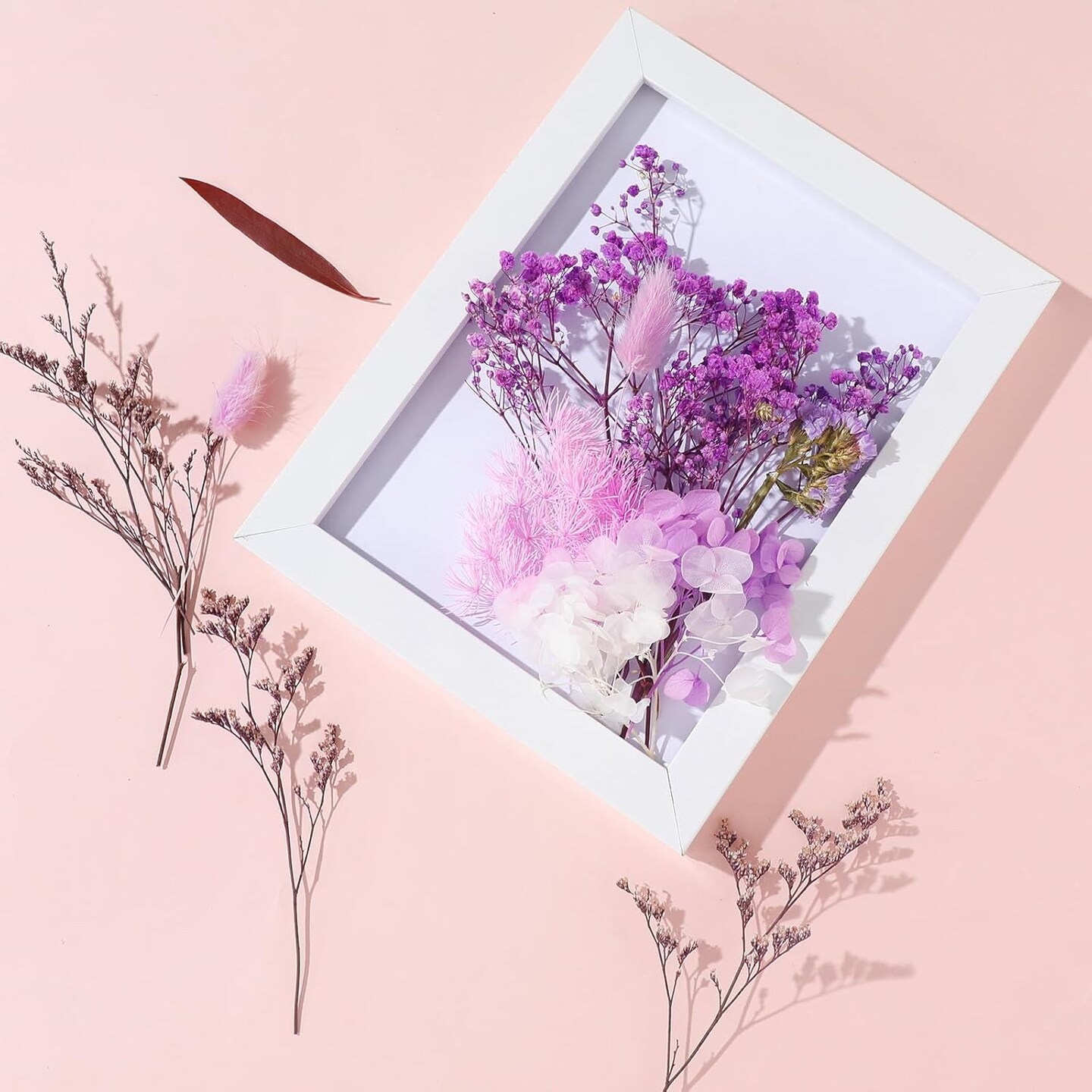 Real Dried Flowers, Natural Dry Flowers Mixed Natural Pressed Flowers Flores Secas Dried Florals for Crafts,Resin,Candle Making