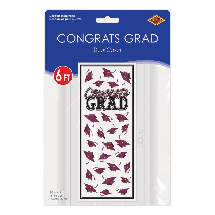 12 Pack Beistle Burgundy Congrats Grad Door Cover