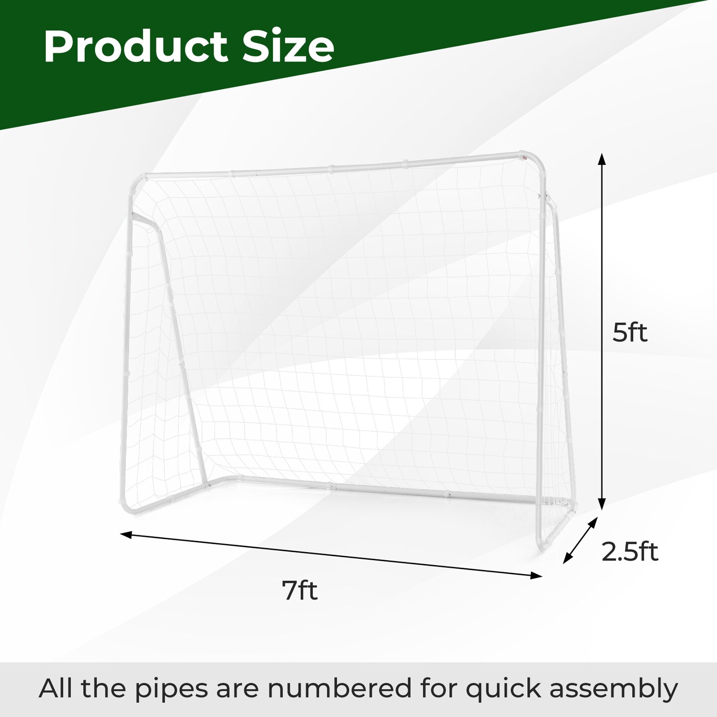 Portable Soccer Goal with Metal Frame &#x26; Durable Net