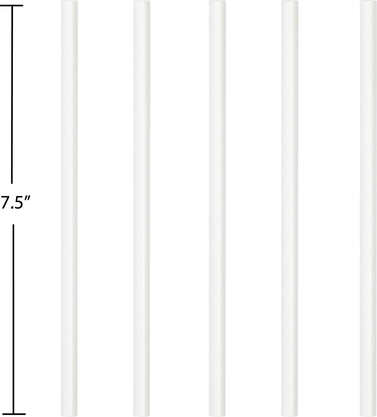 600 pc Bulk White 7.75&#x22; Paper Straws