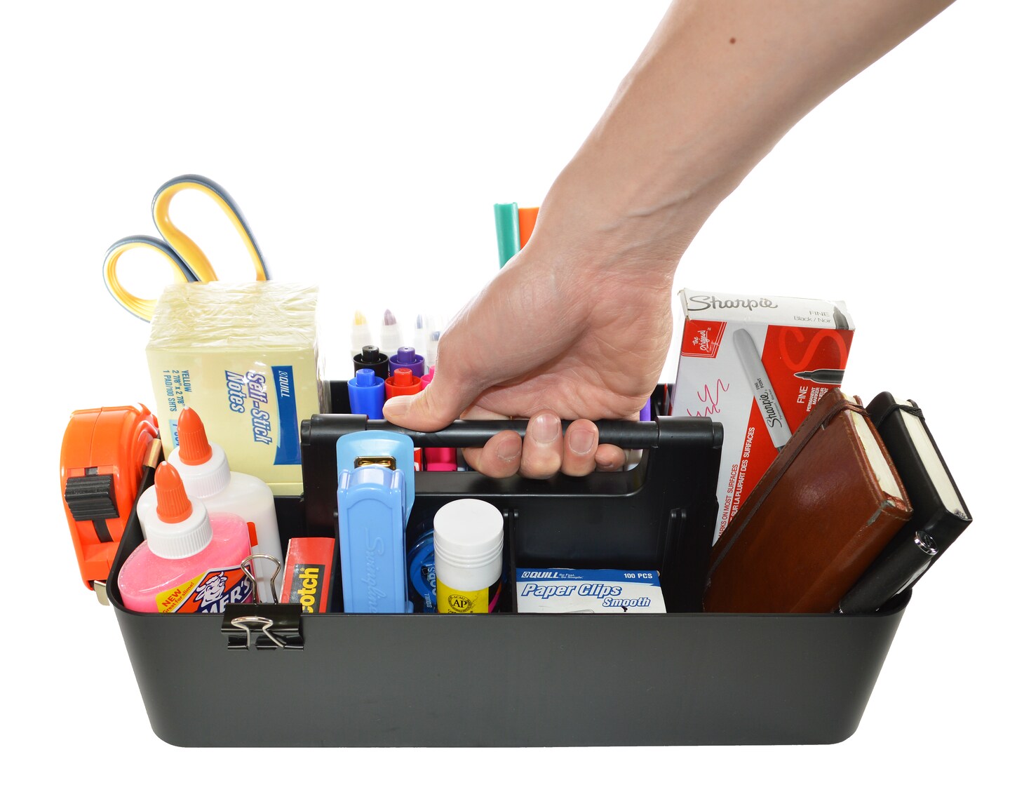 Enjoy Organizer Portable Caddy with Handle – 8-Compartment Storage Bin with Removable Dividers for Office, Crafts, and Home – Made in USA