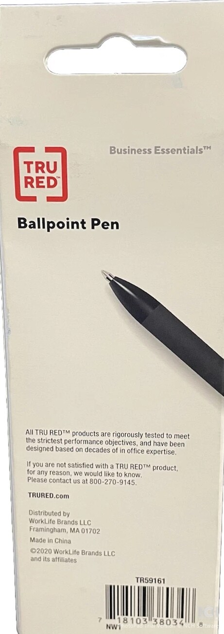 Tru Red Retractable Ball Point Pens Black Ink - 12 Pack