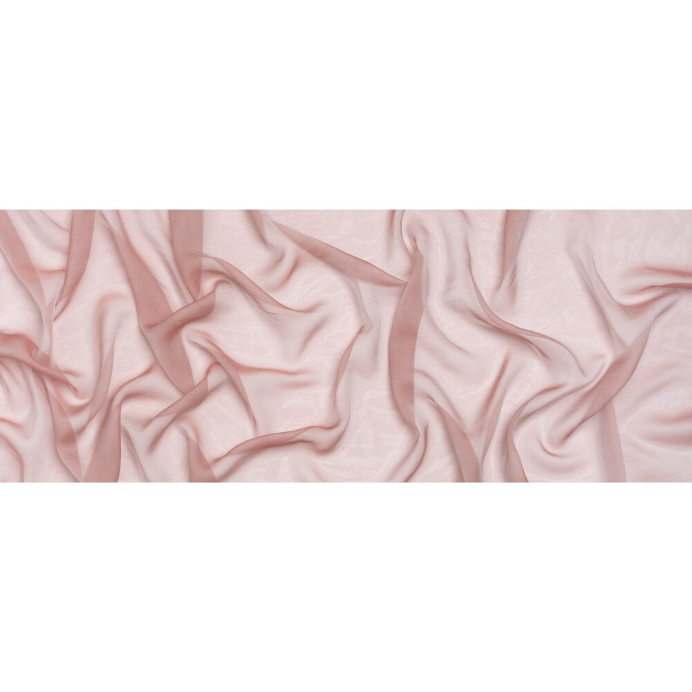 1 Yard Luxury Chiffon Like Silk Voile 54" Wide Light Gray & Mauve Sheer Fabric for Gowns