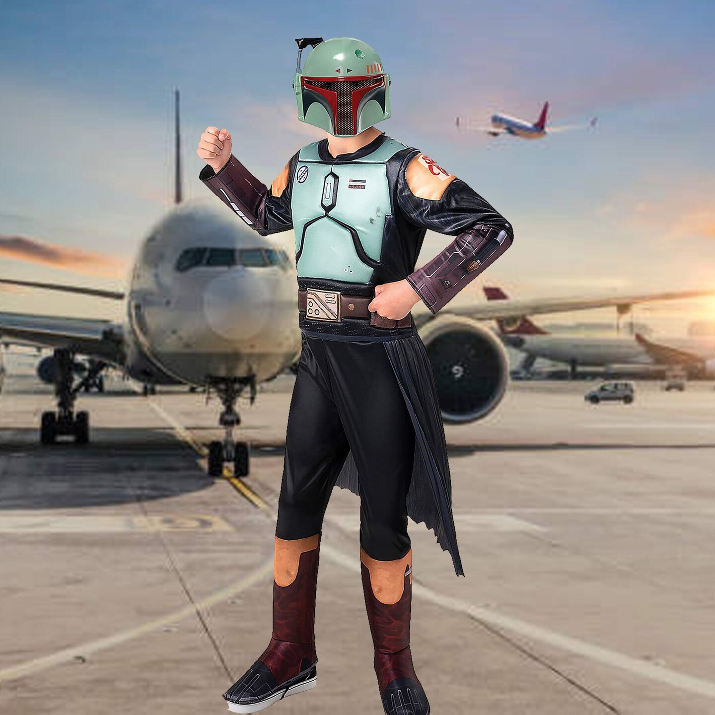 Kids Boba Fett Qualux Costume, Star Wars Child Mandalorian Outfit