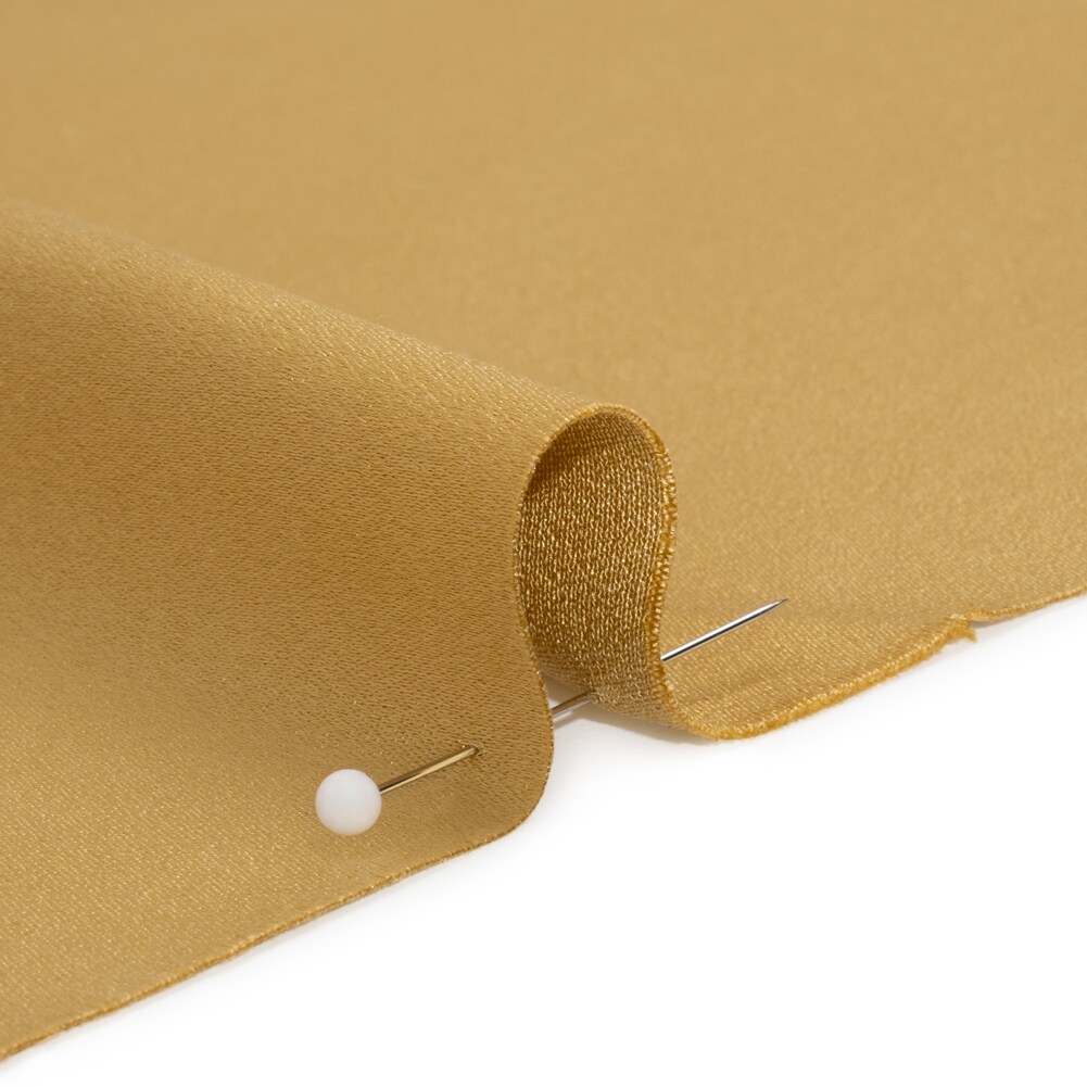 1 Yard Gold Silk Crepe Back Satin Smooth Solid Luxury Designer Fabric 44 inch Width
