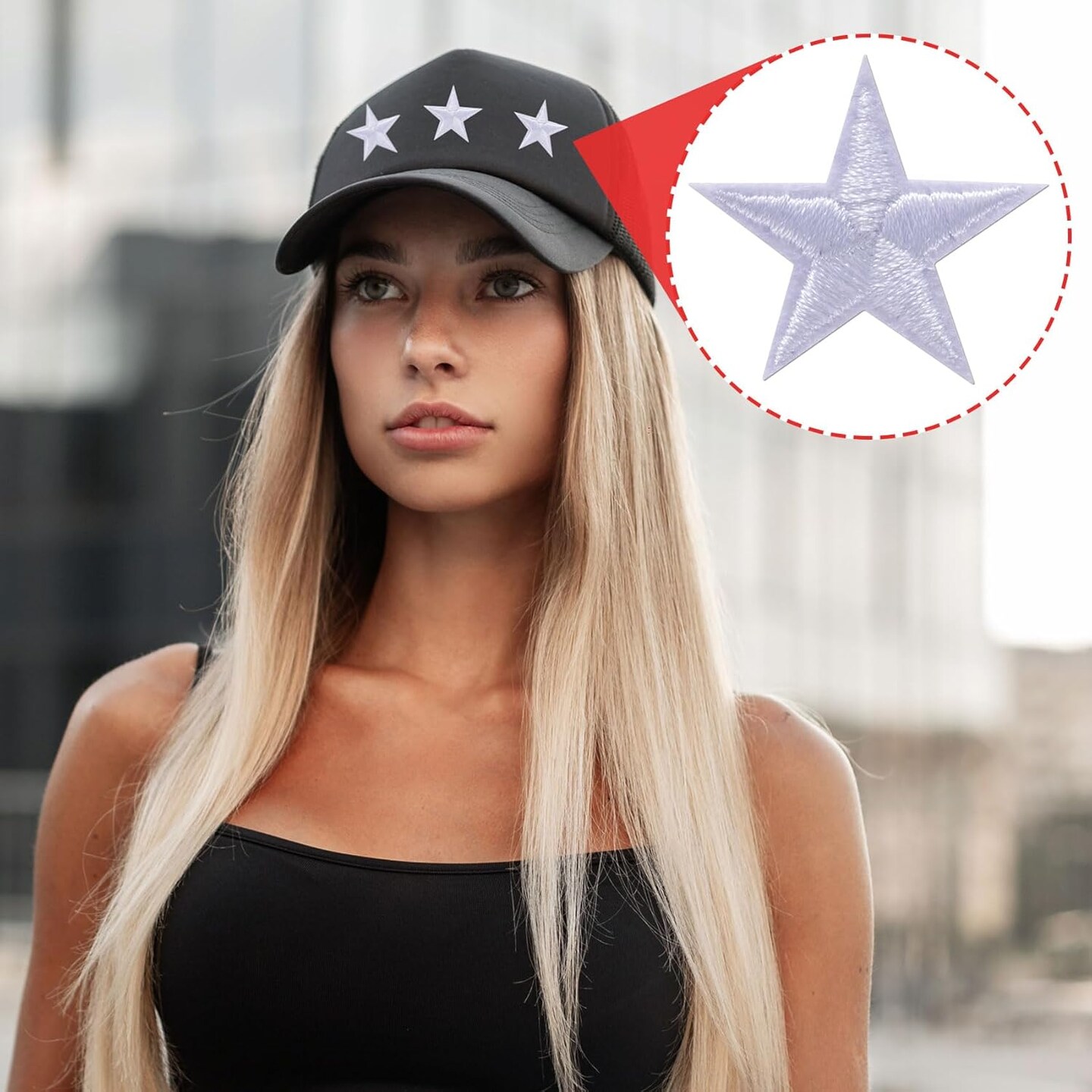 30pcs White Star Iron on Patches