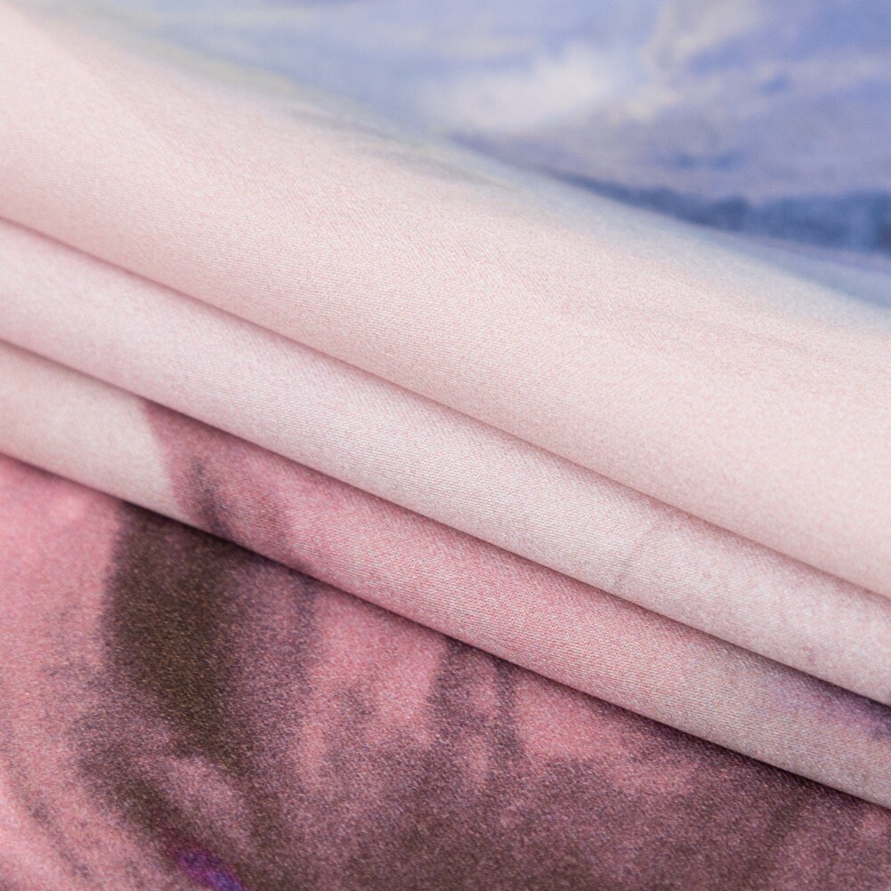 1 Yard Italian Pale Pink Abstract Floral Silk Charmeuse 55 inch Width