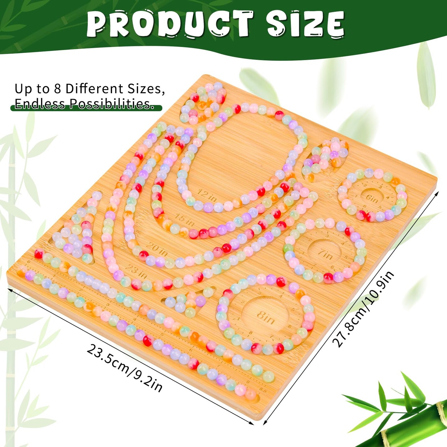 Bead Board for Jewelry Making - Bamboo Beading Board for Necklace & Bracelet Making, DIY Small Jewelry Design Tray Jewelry Making Supplies