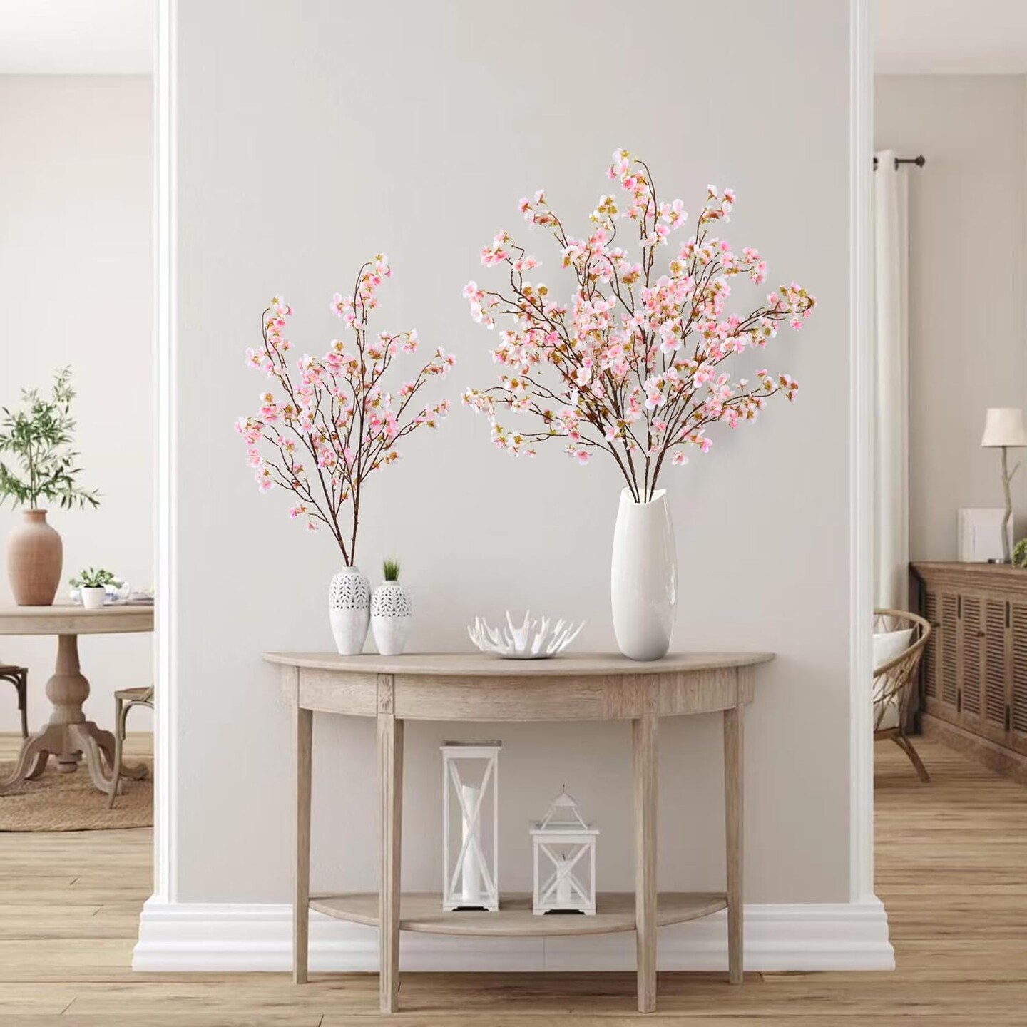 4 Artificial Cherry Blossom Flowers