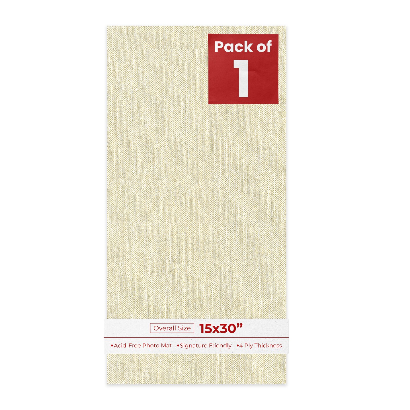 Off White Canvas 15x30 Uncut Mat Board - Blank Sheets, No Opening