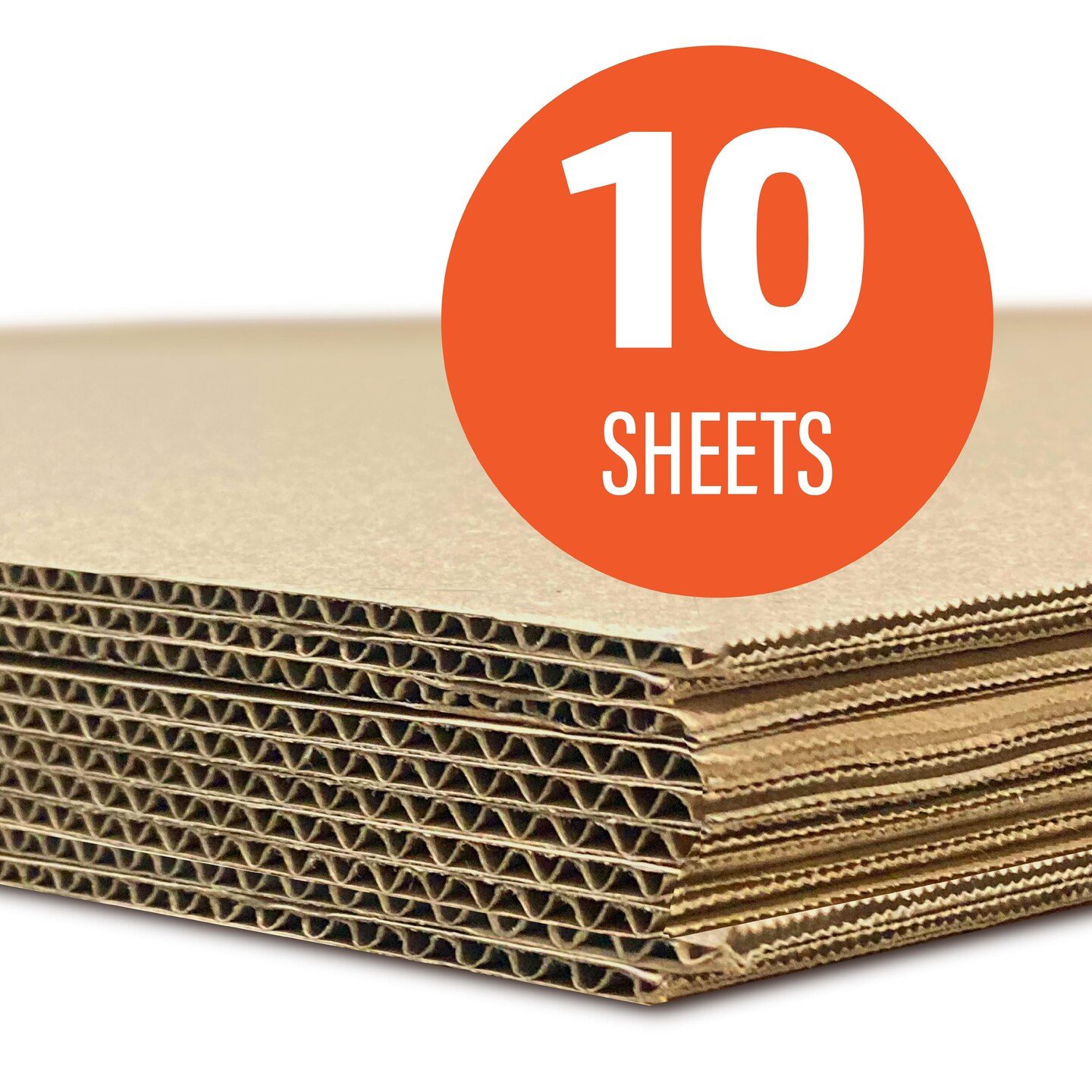 Flipside Products 32" x 40" Kraft Two Sided (E-Flute or C-Flute) Corrugated Project Sheets, Cardboard Sheets, Flat Packing Inserts, Crafts, Pads Packing, Brown