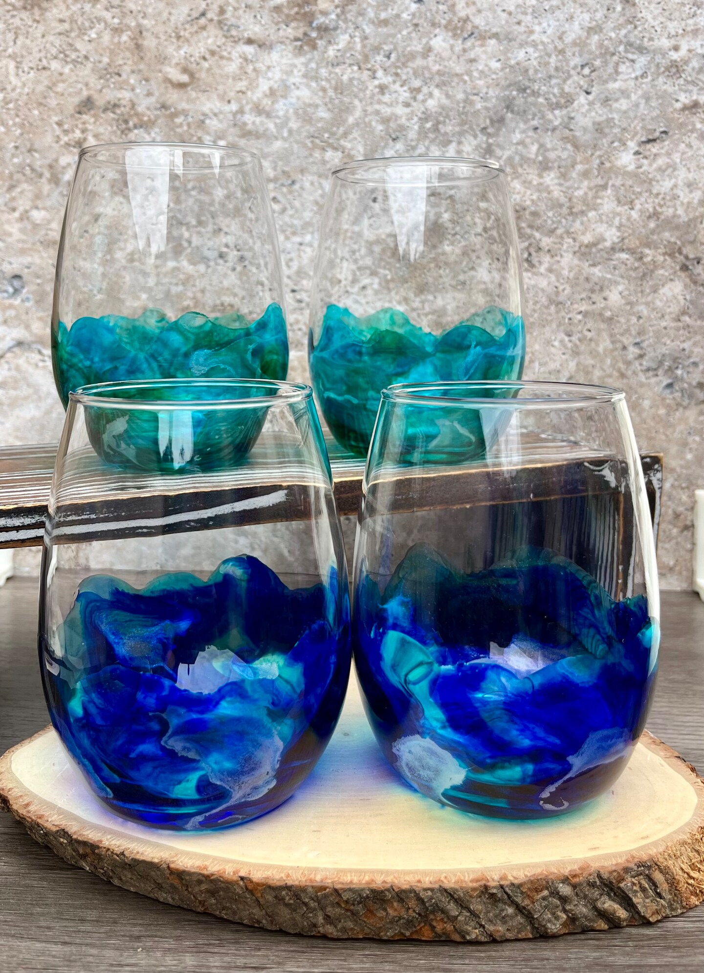 ombre wine glasses Two-Toned Pastel Wine Glass  More Than Words