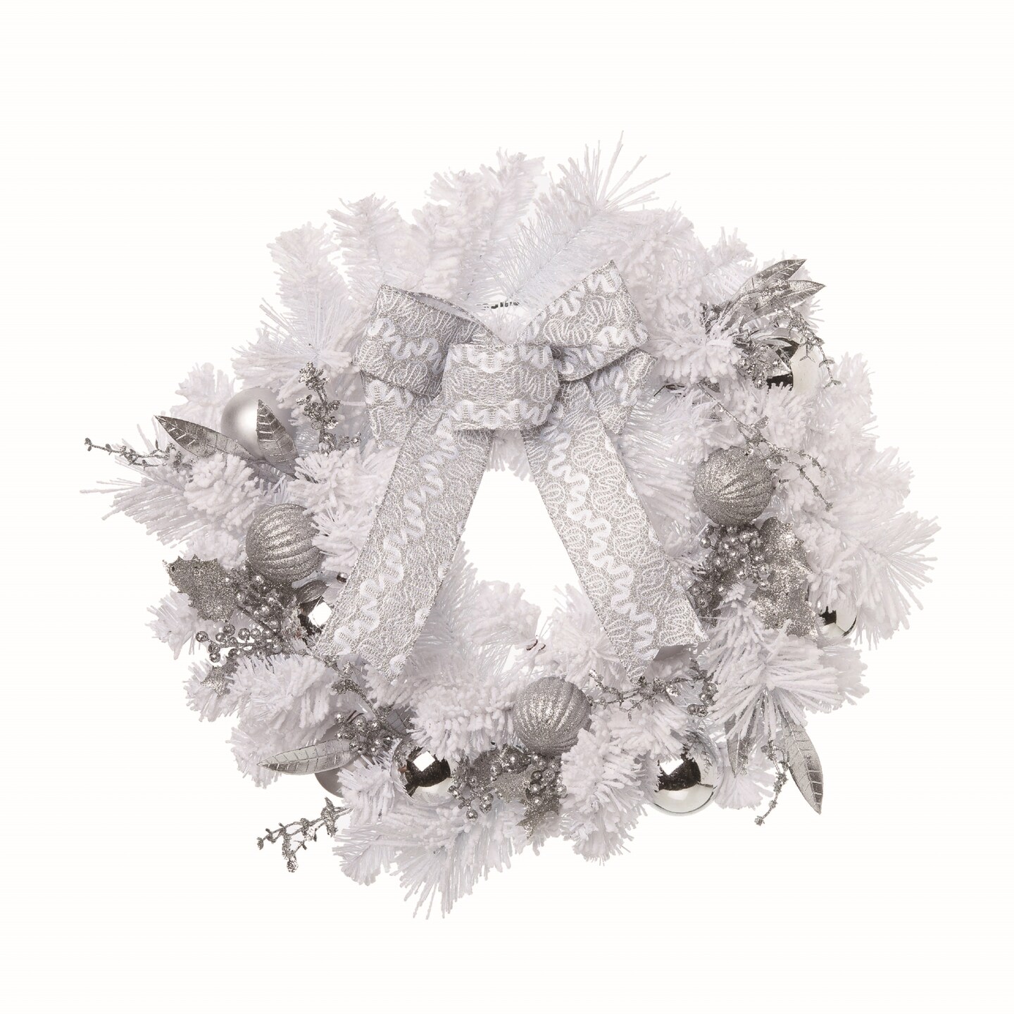 Transpac 24in Multicolor Elegant Christmas Wreath, Artificial Floral Wreath, Plastic, Indoor/Outdoor, 5.5in Height, Spot Clean