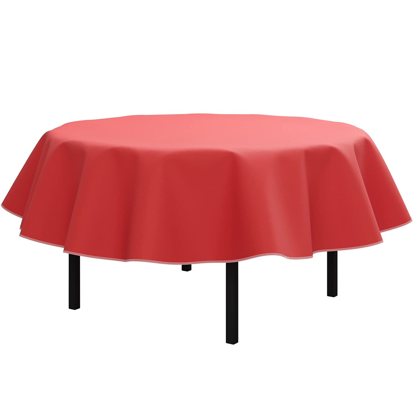Exquisite Vinyl Tablecloth – 70" Round – Pack of 1 – Round Plastic Table Cover with Flannel Backing – Reusable & Waterproof Tablecloth for Parties and Events