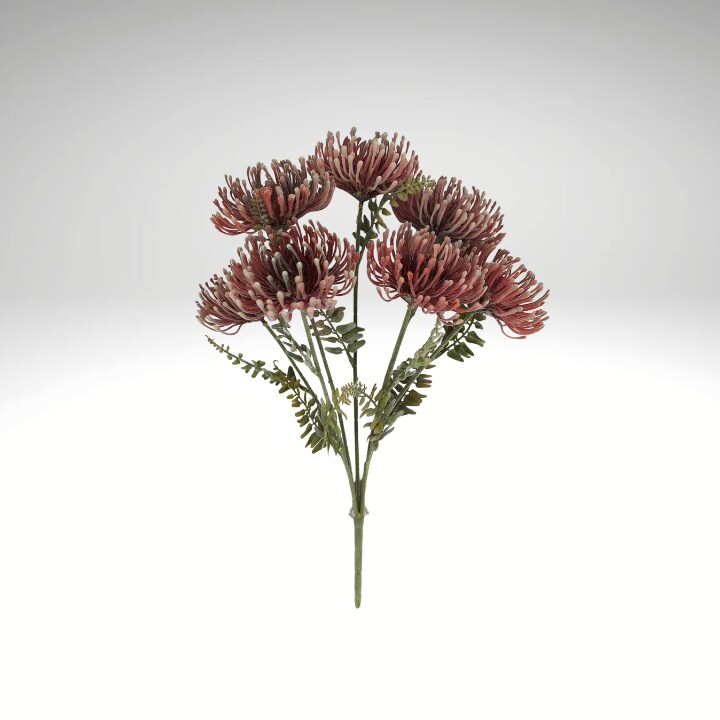 19" Artificial Mauve Protea Bush – Fall Faux Floral Stems-85319-MV
