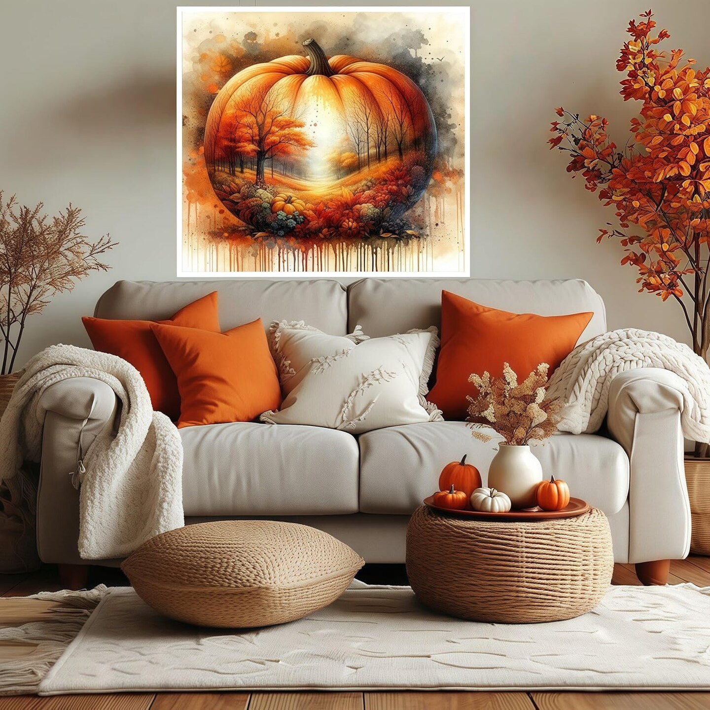 Halloween Pumpkin Diamond Painting Kits - 13.7x13.7 Inch (JK832-1)