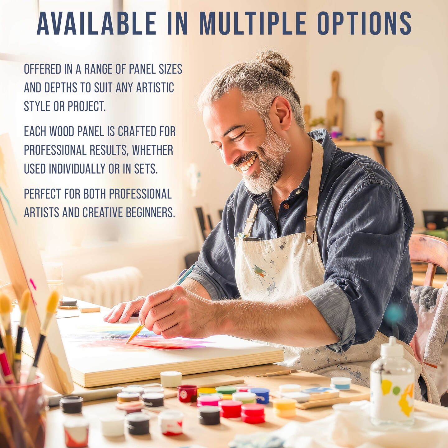 Unfinished Cradled Wood Panels for Painting, 2 Pack of 12x16 inch - Gallery Birch Wooden Canvas Boards 1-1/2" Deep - Mixed-Media Craft, Acrylic, Oil, Encaustic, Paint Pouring