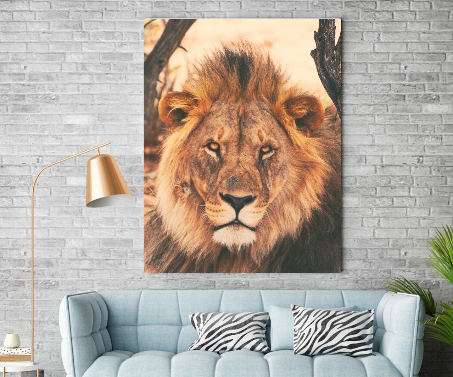Lion king of the jungle Wall Framed Classic Framed Canvas