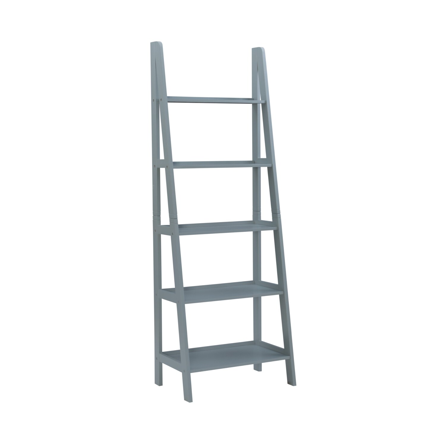 Contemporary Home Living Multi Storage Ladder Bookshelf - 72" - Gray