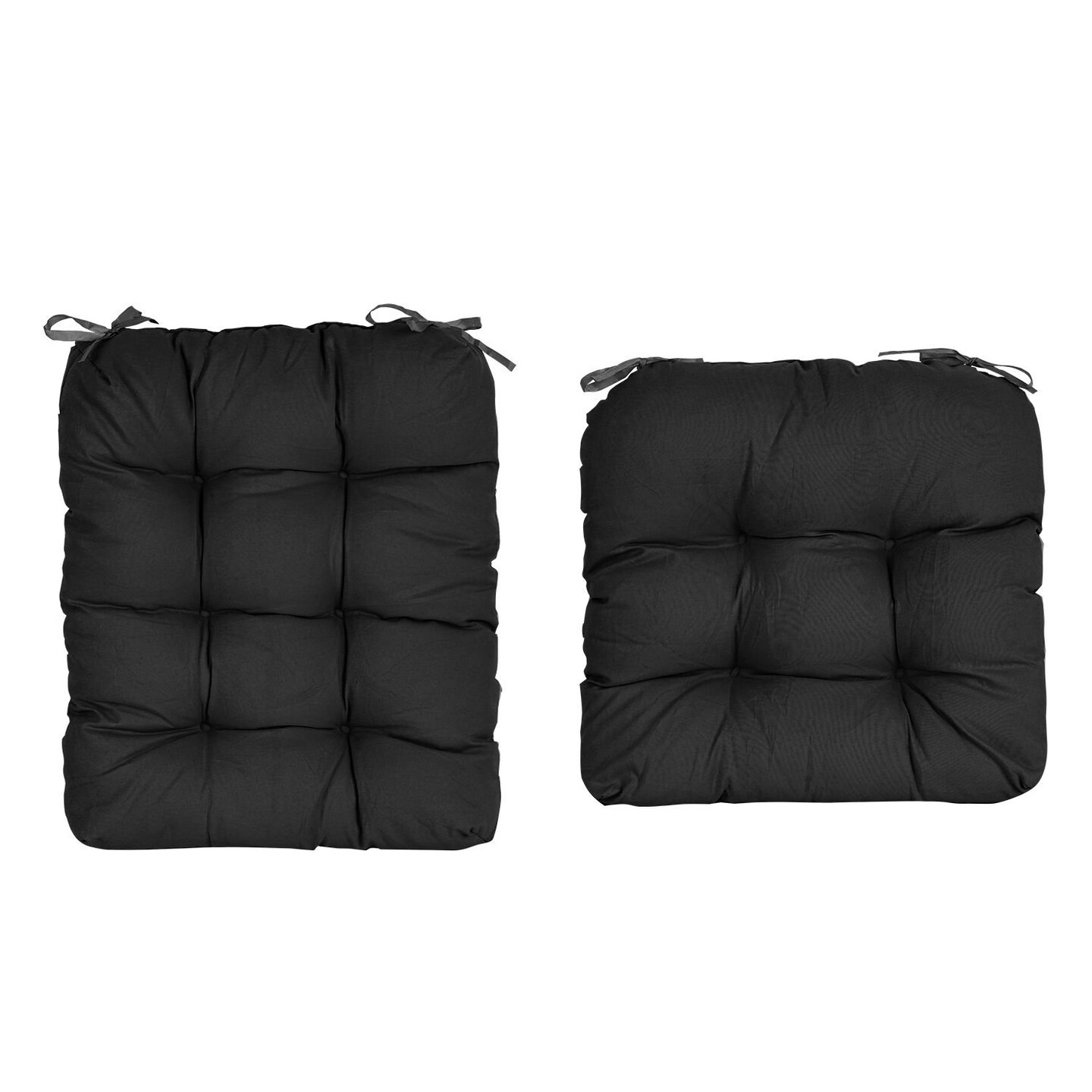 Edge Collections - 3.54" x 3.54" - Black - Cushion And Seat Cushion Soft Polyester Rocking Chair Cushion - 2 Piece