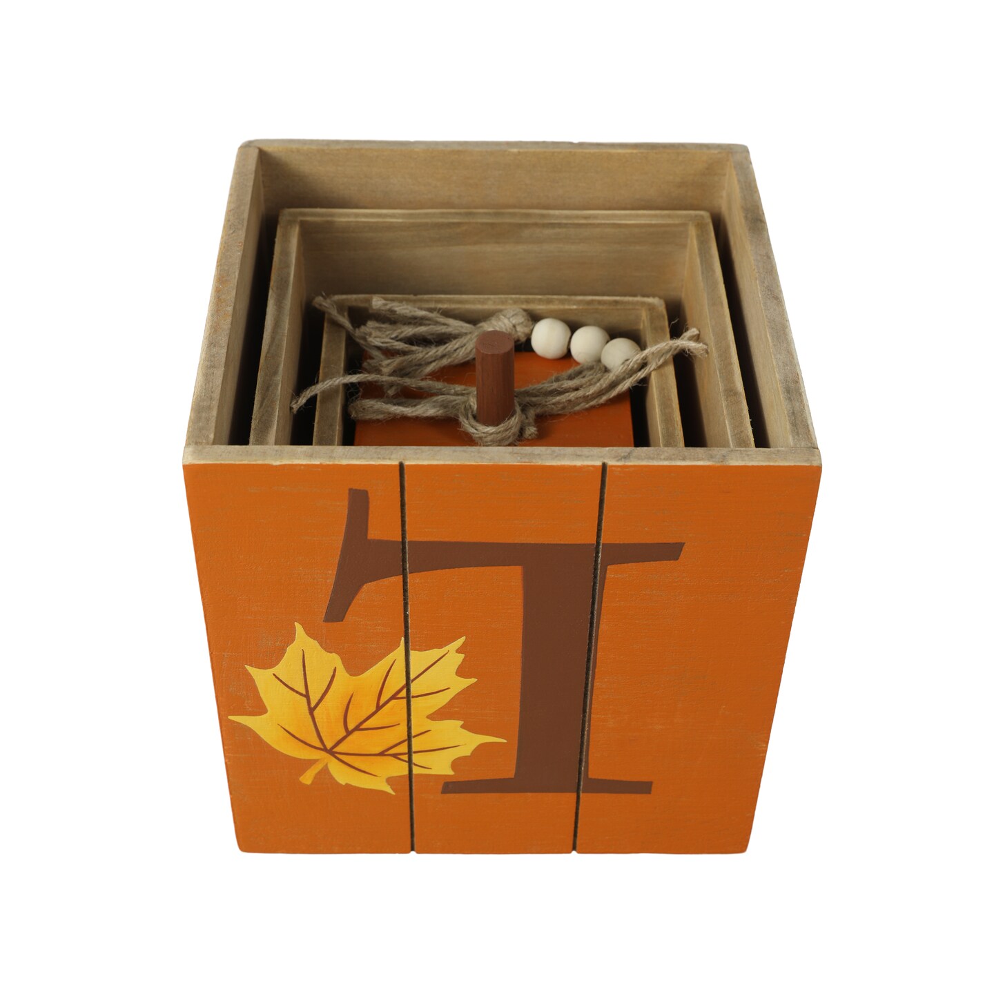 Set of 2 25.5&#x22;H Halloween and Fall Wood Reversible Boxed Porch Decor