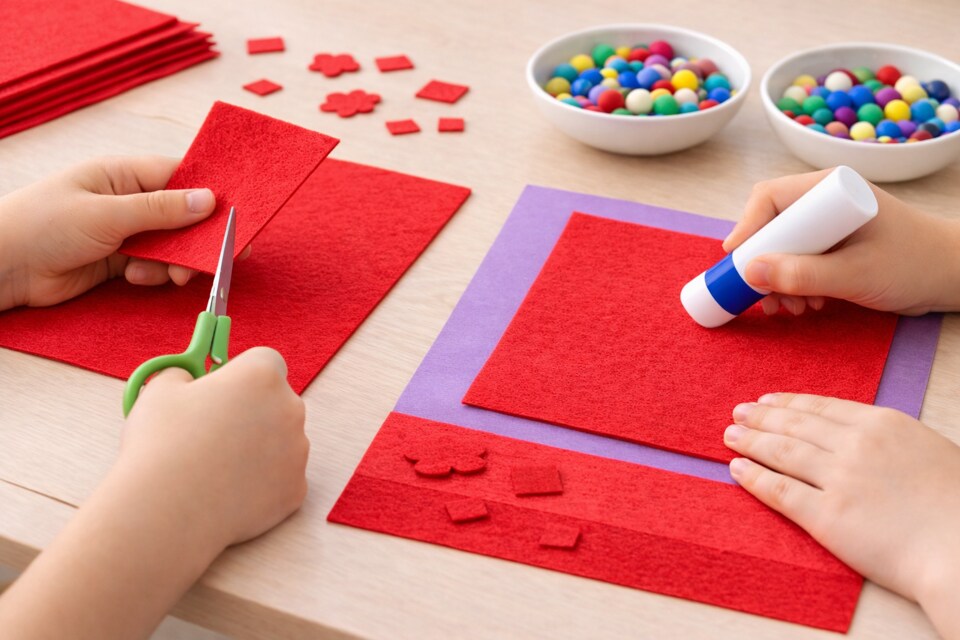 Premium Felt Sheets – 22 Vibrant Colors for Crafts, DIY, and School Projects