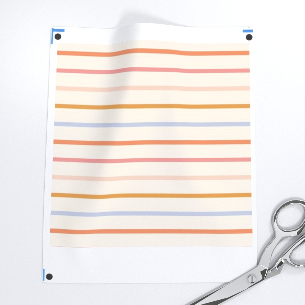 Retro Colorful Stripes Pink Orange Blue Tween Girls Room Groovy 90S Nineties Vintage Y2K Custom Printed Fabric by Spoonflower Various Fabrics by the Yard or Fat Quarter