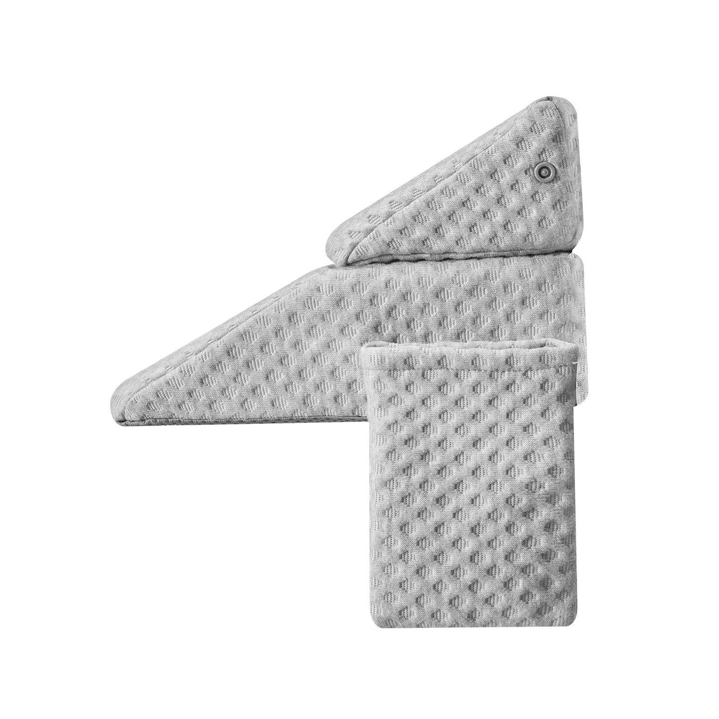 Bed Wedge Pillow Gap Filler for Headboard 60in Foam Cushion with Storage Pocket