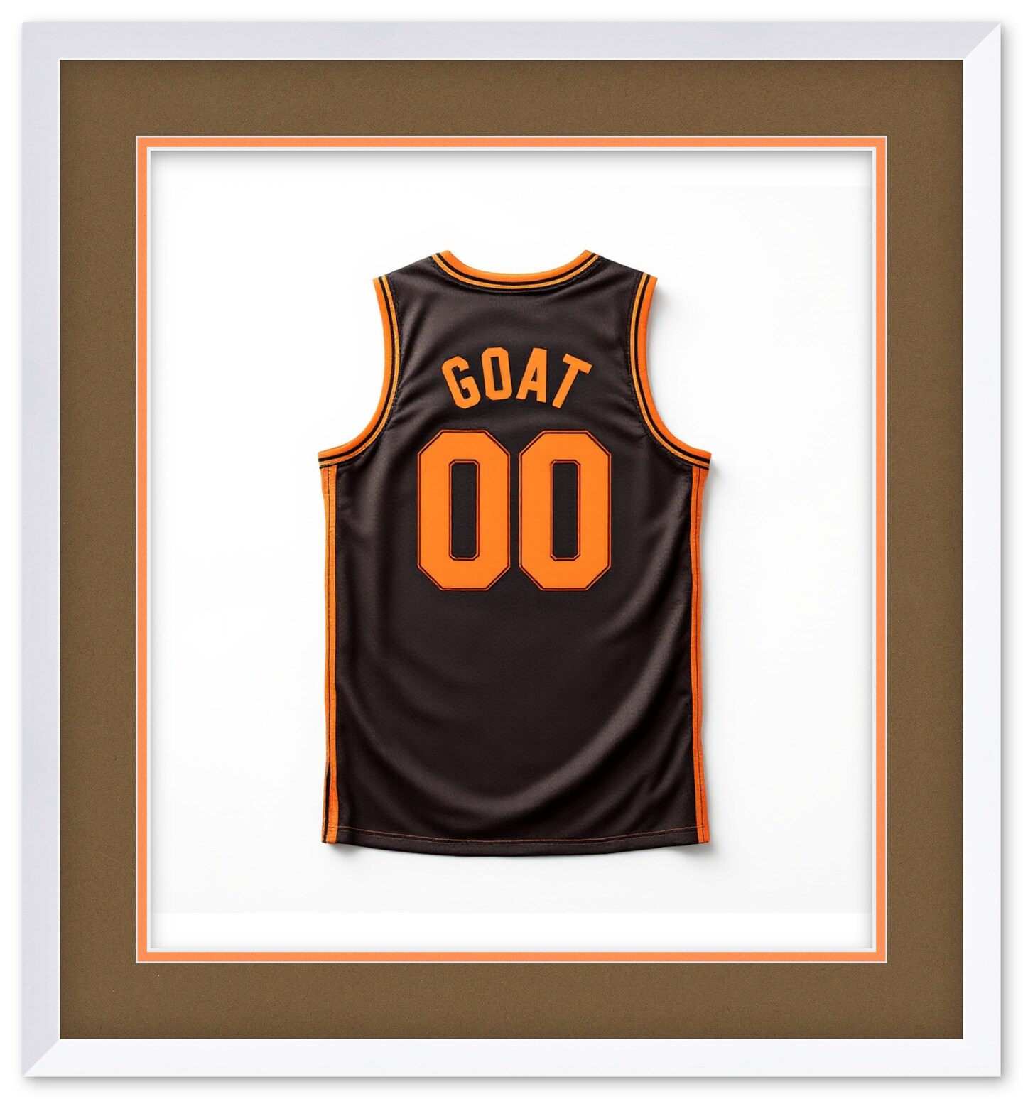 CustomPictureFrames.com Solid Wood Jersey Shadow Box Frame - Bright White - Sizes 26x28 - Wall Display With Double Mat Made in the USA