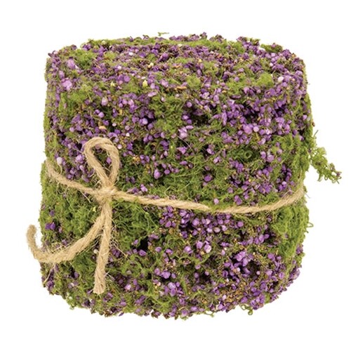 Decorative Moss Wrapped Ribbon 3 Inch Wide Spring Floral Craft Ribbon Roll Set of 2