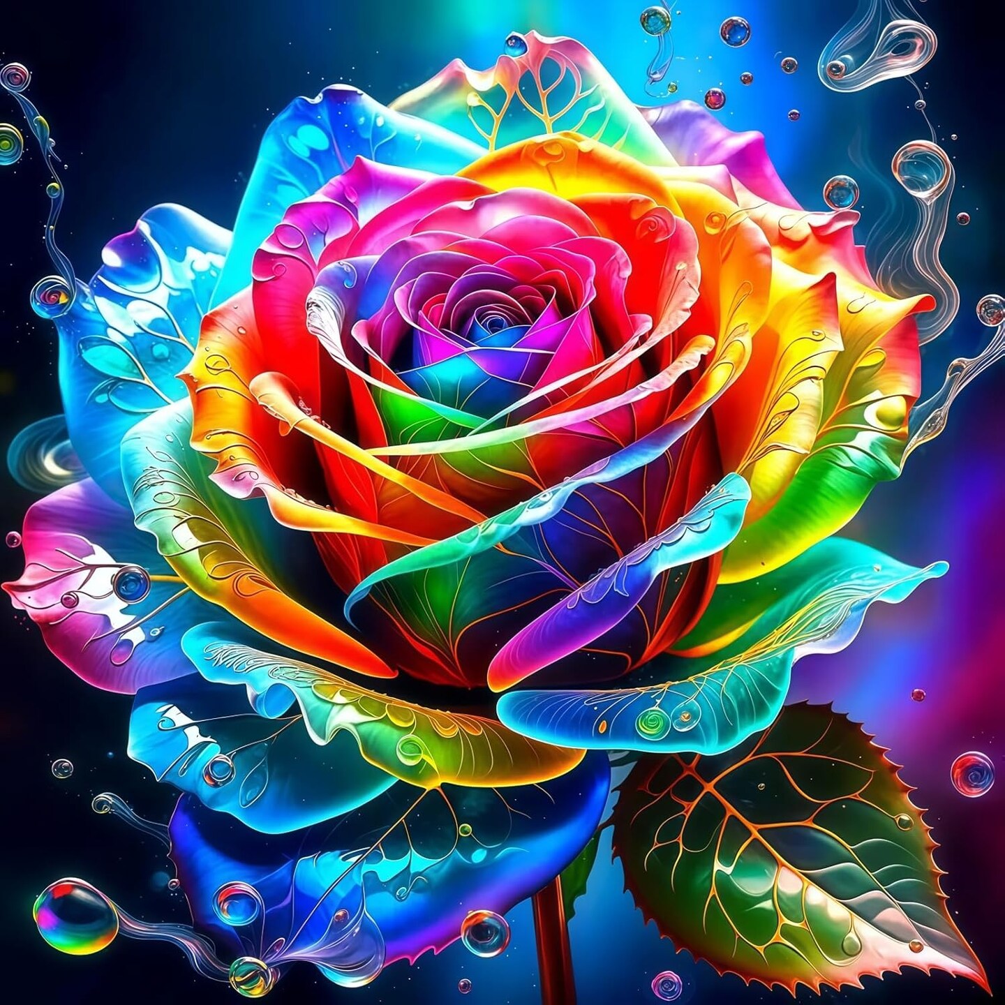 5D Roses Diamond Painting Kit for Adults & Beginners – Full Drill Round Diamond Art DIY Gem Dot Painting for Home Wall Decor, Floral Craft Kit 13.78x13.78 Inch