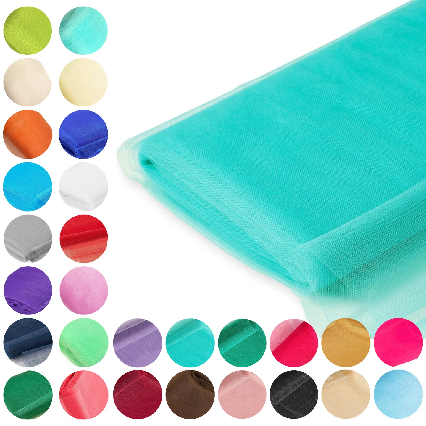 40 Yard Tulle Fabric Roll – 54 Inch Wide Sheer Lightweight Tulle, Fabric for Wedding Décor, Tutus, Crafts & Party Decor