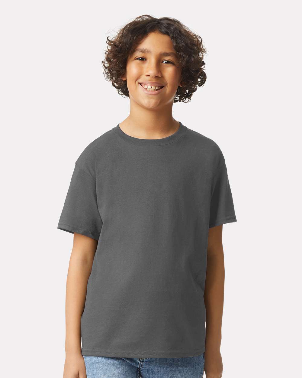 Gildan Ultra Cotton Classic Fit Youth Crewneck Short Sleeve T-Shirt For Kids Everyday Wear