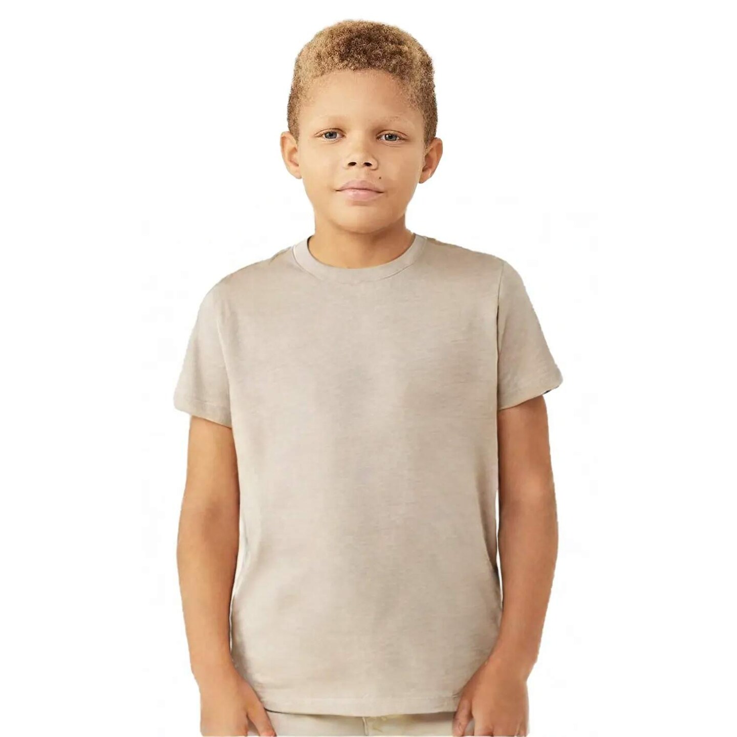 BELLA + CANVAS Youth CVC Jersey Crewneck Short Sleeve Tee – Cotton Blend T-Shirt for Everyday Wear
