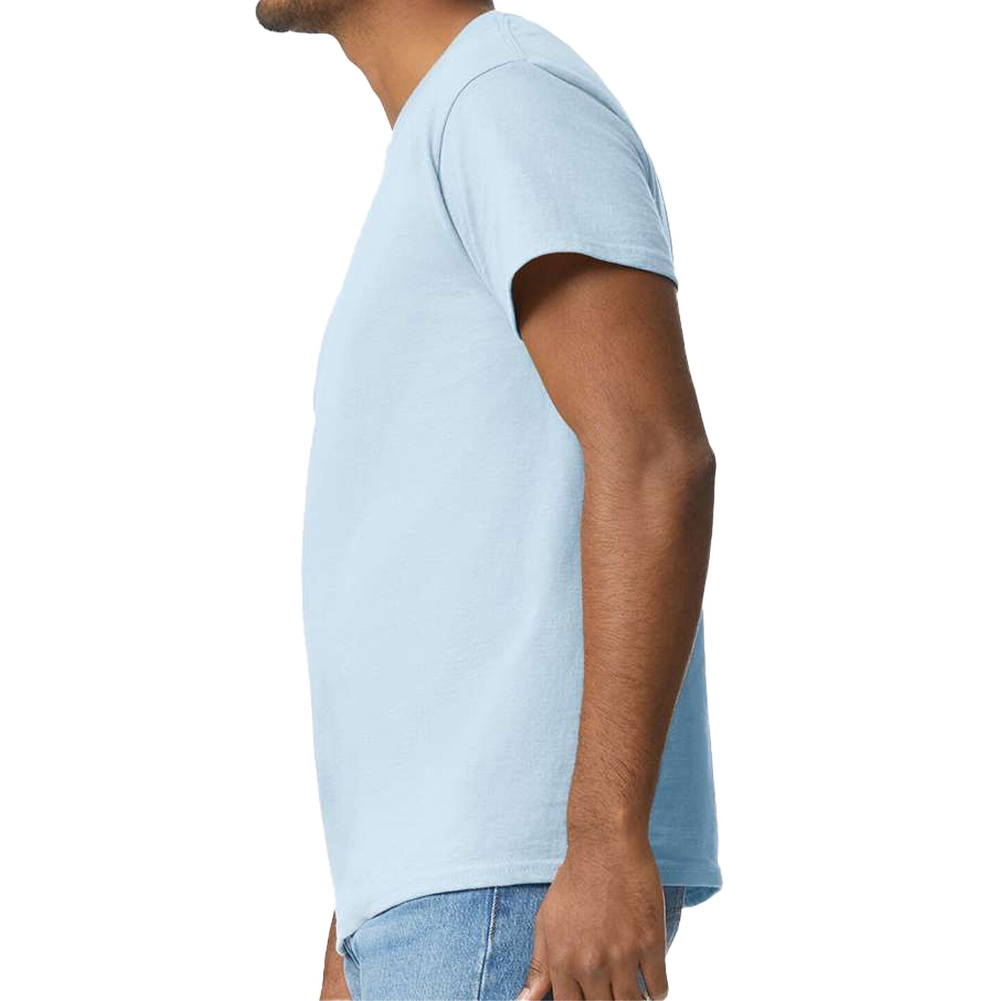 Gildan Unisex Ultra Cotton Multi-Pack T-Shirt, Blank Tee for DIY Printing, Light Blue, S–5XL