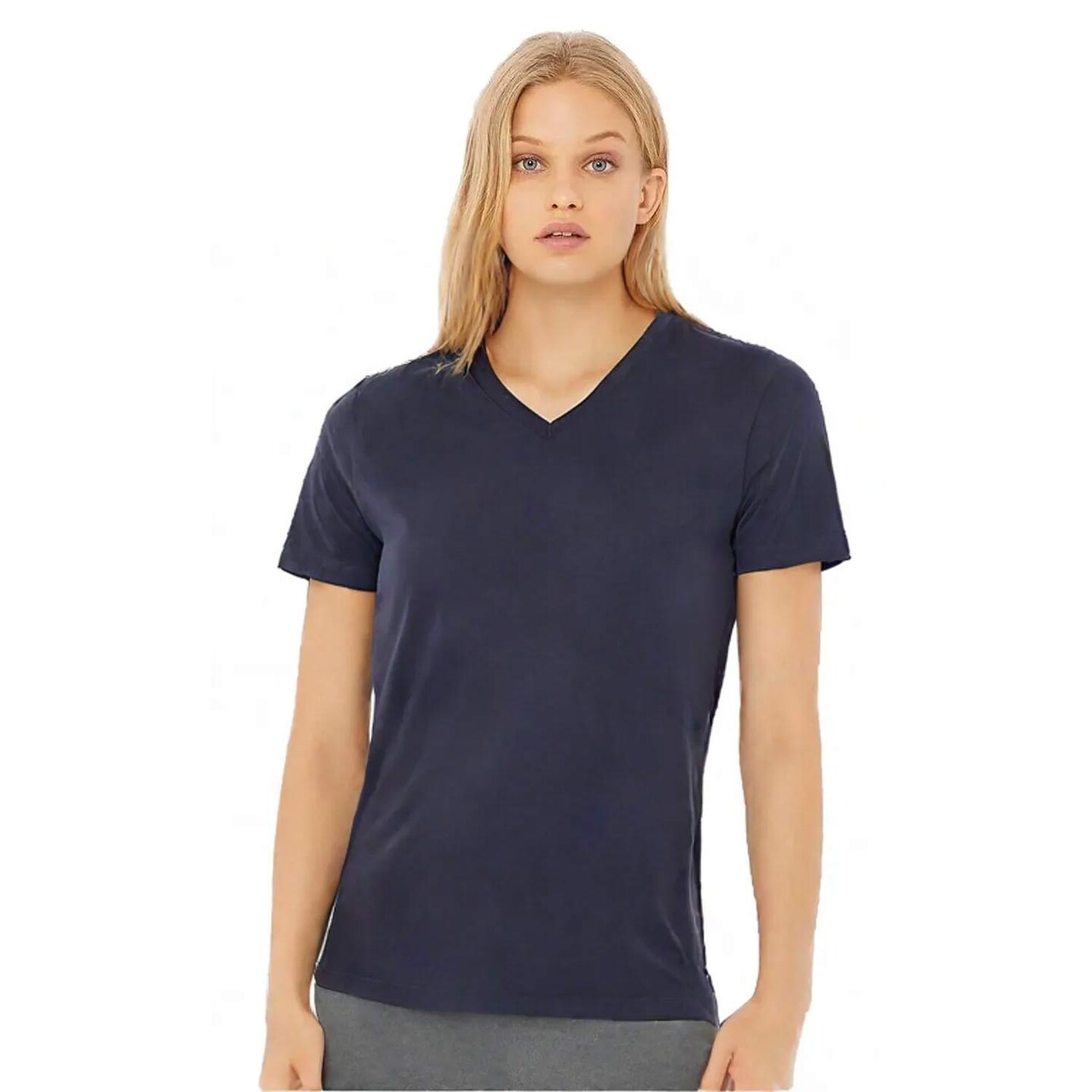 BELLA + CANVAS Unisex Jersey V-Neck Tee Lightweight Airlume Cotton Retail Fit Everyday Casual Shirt