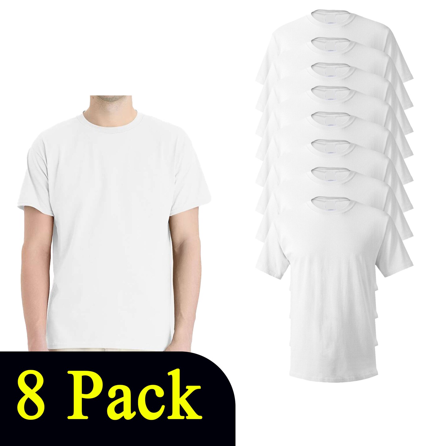 Hanes Essential-T Short Sleeve Cotton T-Shirt, Men's Multi-Pack