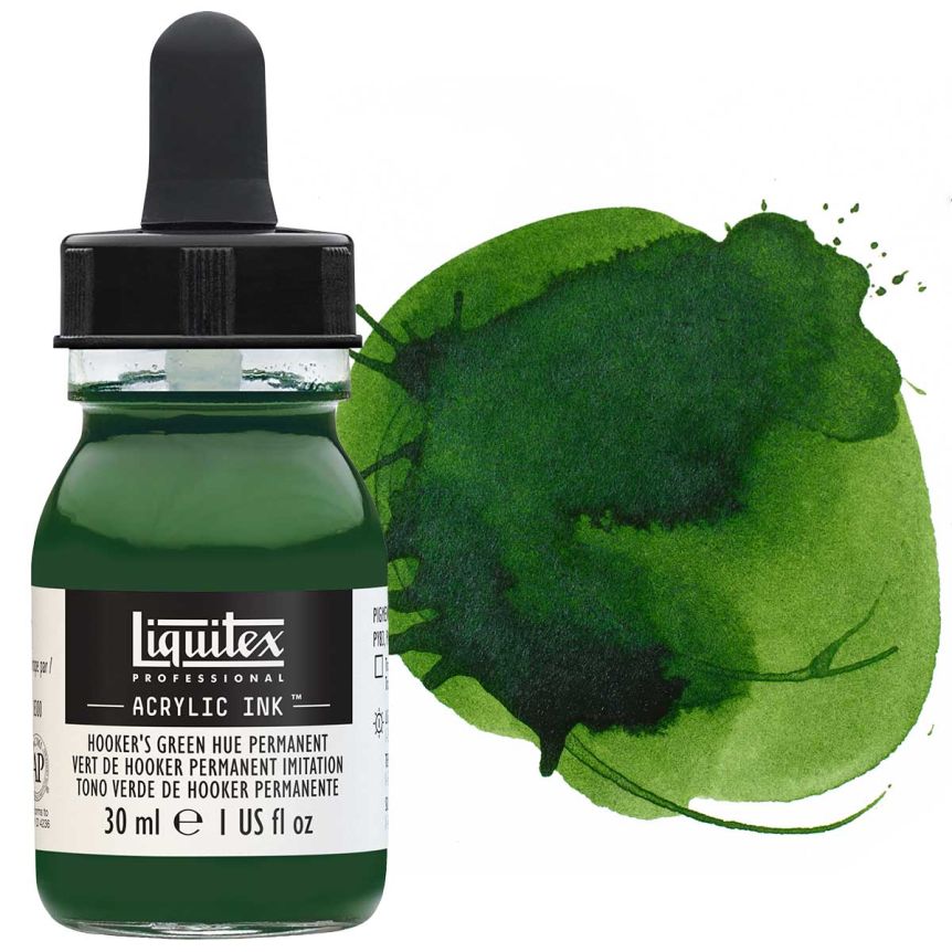 Liquitex Professional Acrylic Ink 30ml Bottle Hookers Green Hue Permanent