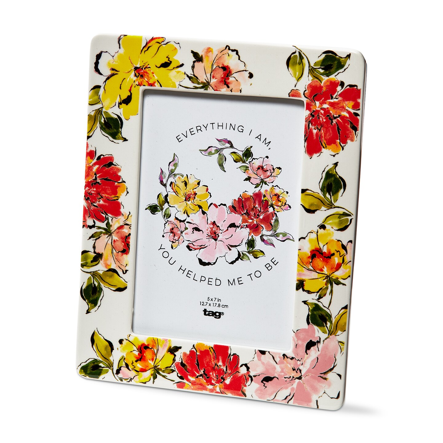In Bloom 5x7 Photo Frame Single Image Decor Everyday Frame Spot Clean 8x0.5x10 Inches