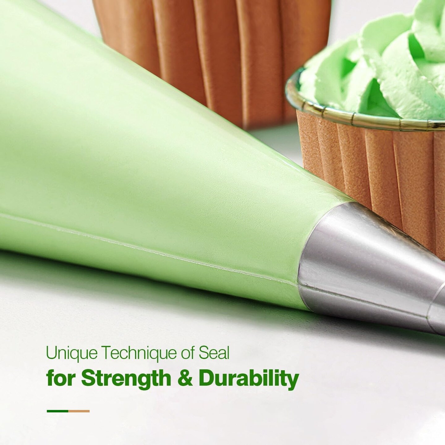 100-Pack 18-Inch Disposable Piping Bags – Large Capacity Biobased Pastry Bags for Cake Decorating, Icing, Frosting, and Baking