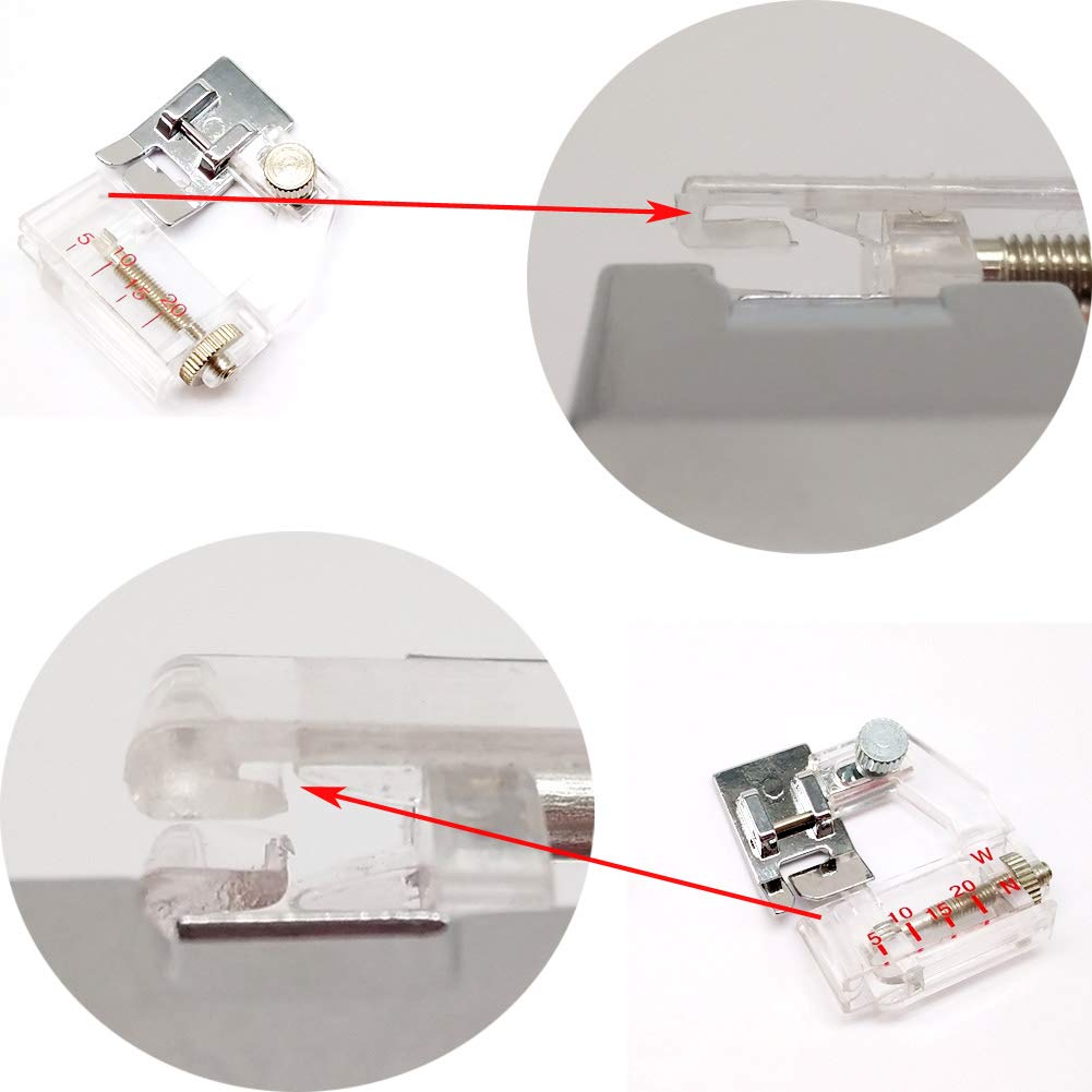 Presser Foot for Will Fit Singer, Brother, Janome, Toyota, Etc Domestic Sewing Machines (Adjustable Bias Binder Foot(Taiwan))
