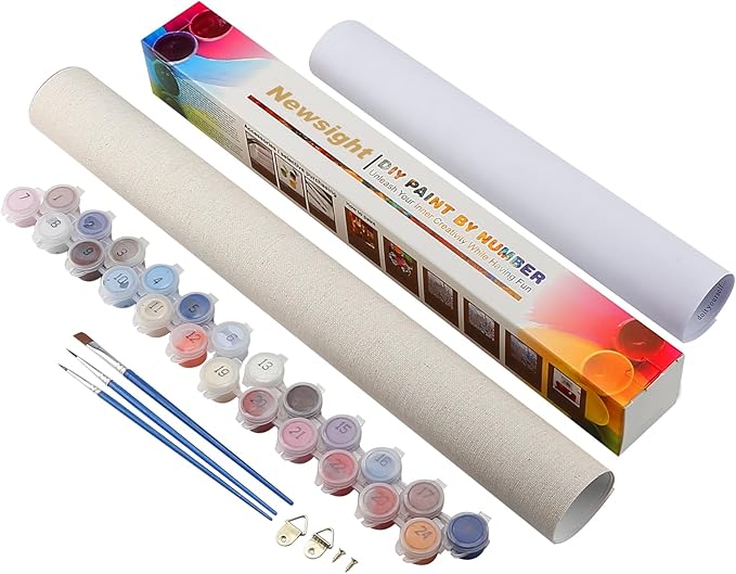 Paint by Numbers for Adults & Kids Beginners – Fruit Pattern Canvas 16” x 20” – DIY Acrylic Painting Kit with Brushes & Colors – Easy Home Wall Art Craft Set