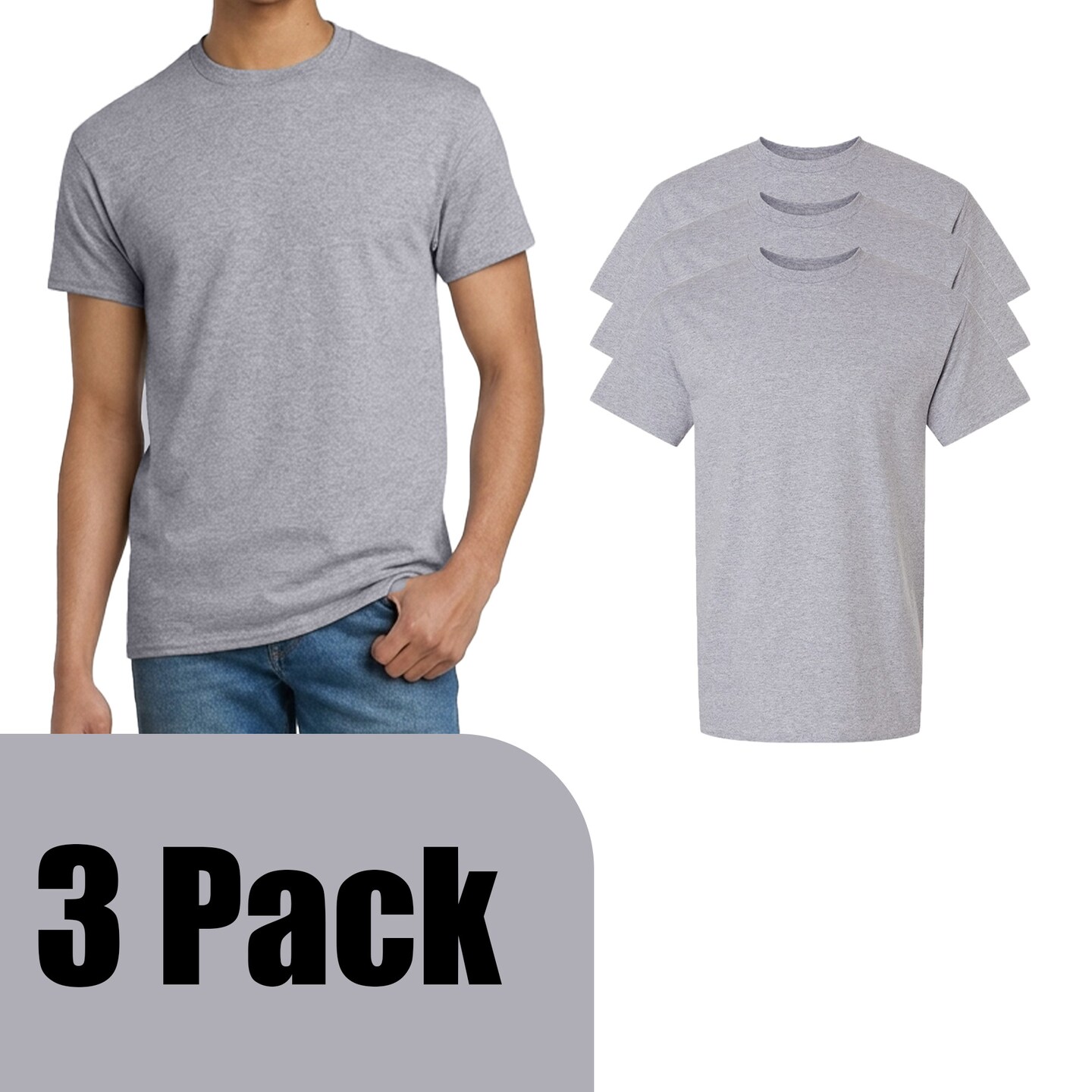 Gildan Unisex Ultra Cotton T-Shirt, Crewneck Blanks Short Sleeve for DIY Printing