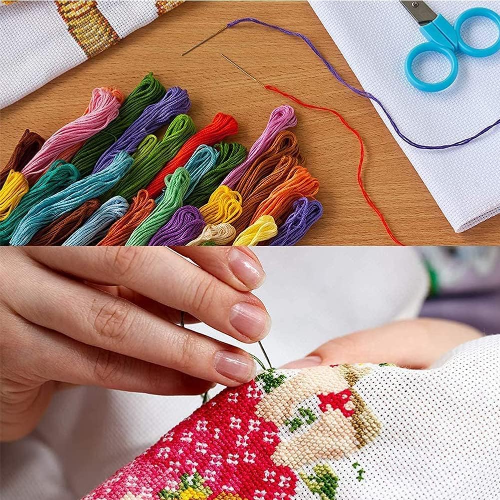 Turtle Stamped Cross Stitch Kit for Adults – 11CT Preprinted Beginner-Friendly Needlepoint Craft for Home Decor