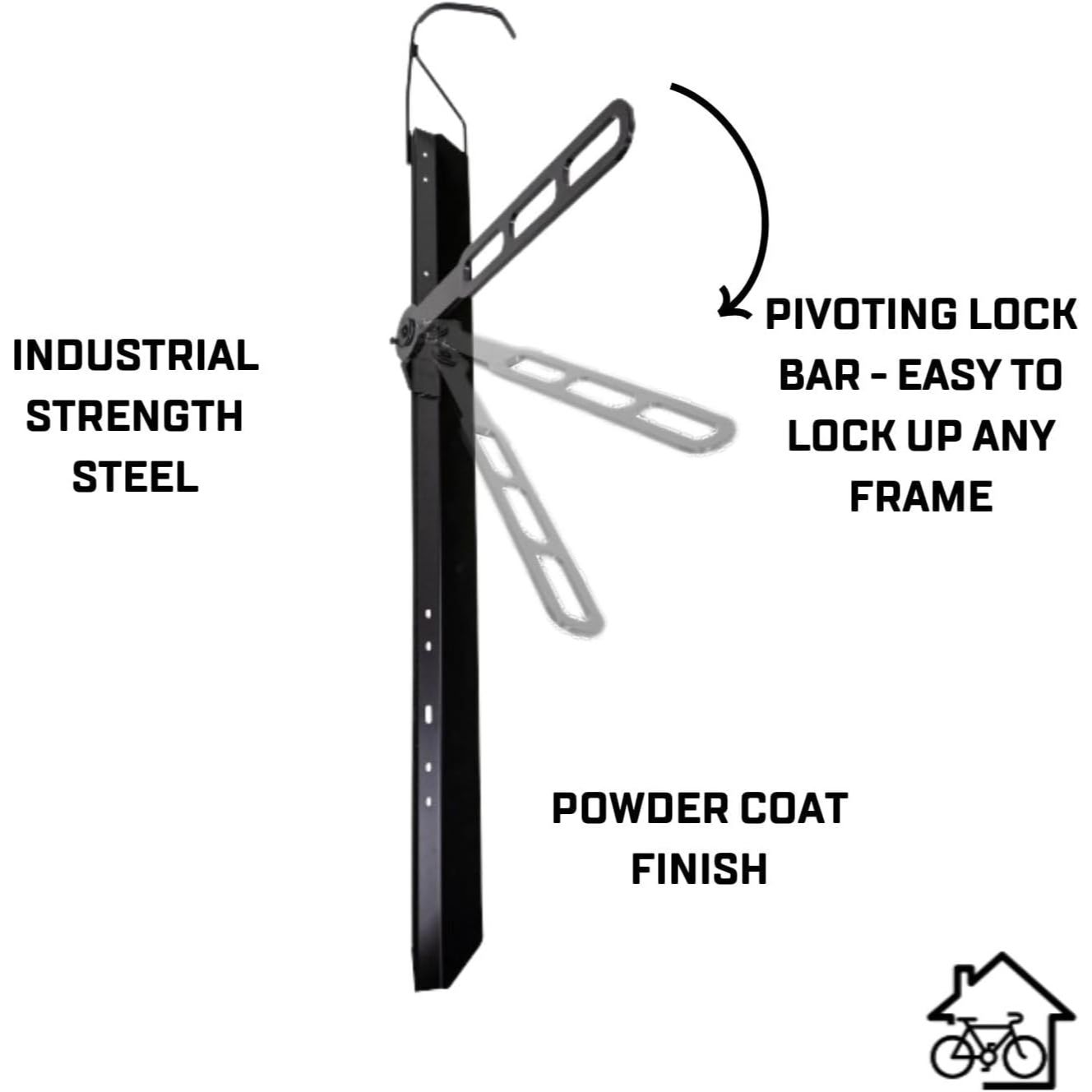 Saris Bike Trac Vertical Bike Rack - Industrial Strength Garage Storage with Full Length Tray