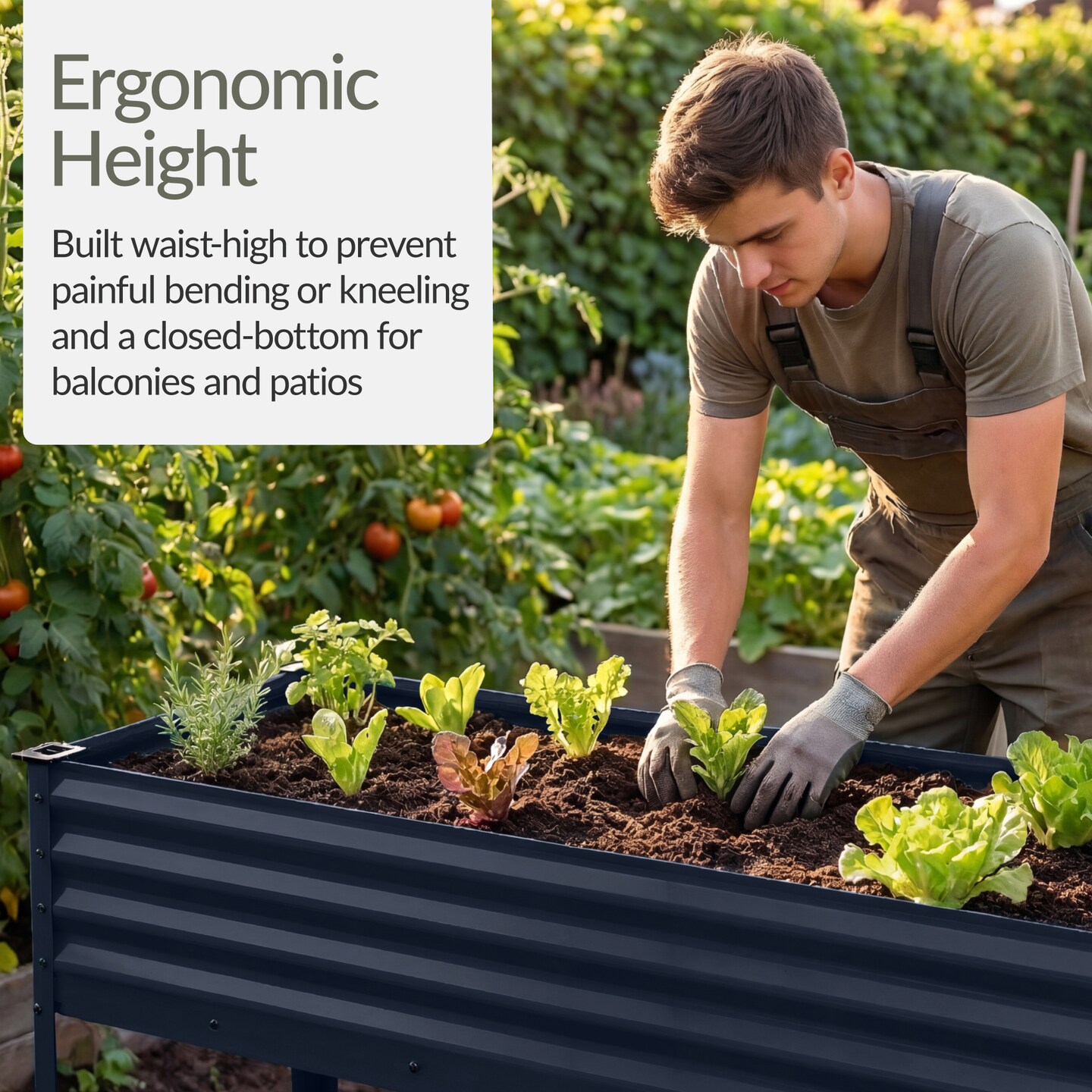 Best Choice Products 48x24x30in Elevated Galvanized Metal Garden Bed w/ Corner Protectors