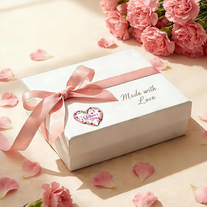 72PCS Happy Mother’s Day Stickers – 1.5” Floral Gift Tags & Labels for Cards, Envelopes, Boxes, Gift Wrap, Party Favors & Decorations